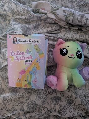 Color Splash Series Three Plush Cat - Pastel Rainbow